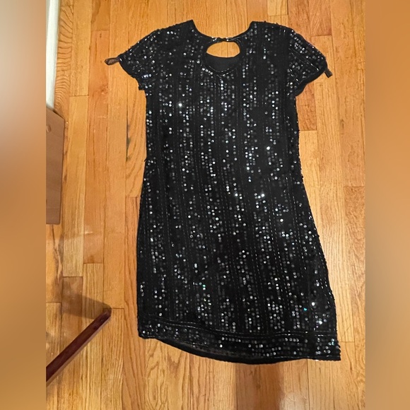 Vintage Silk Black Sequin Dress - Picture 8 of 8